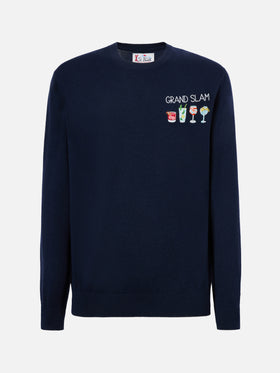 Maglione a girocollo Heron Light con ricamo Grand Slam