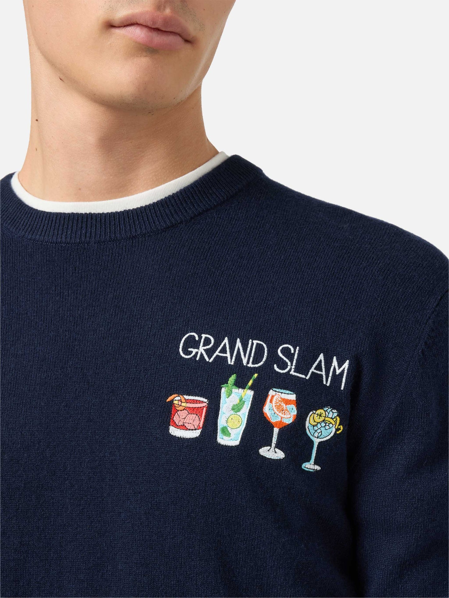 Maglione a girocollo Heron Light con ricamo Grand Slam