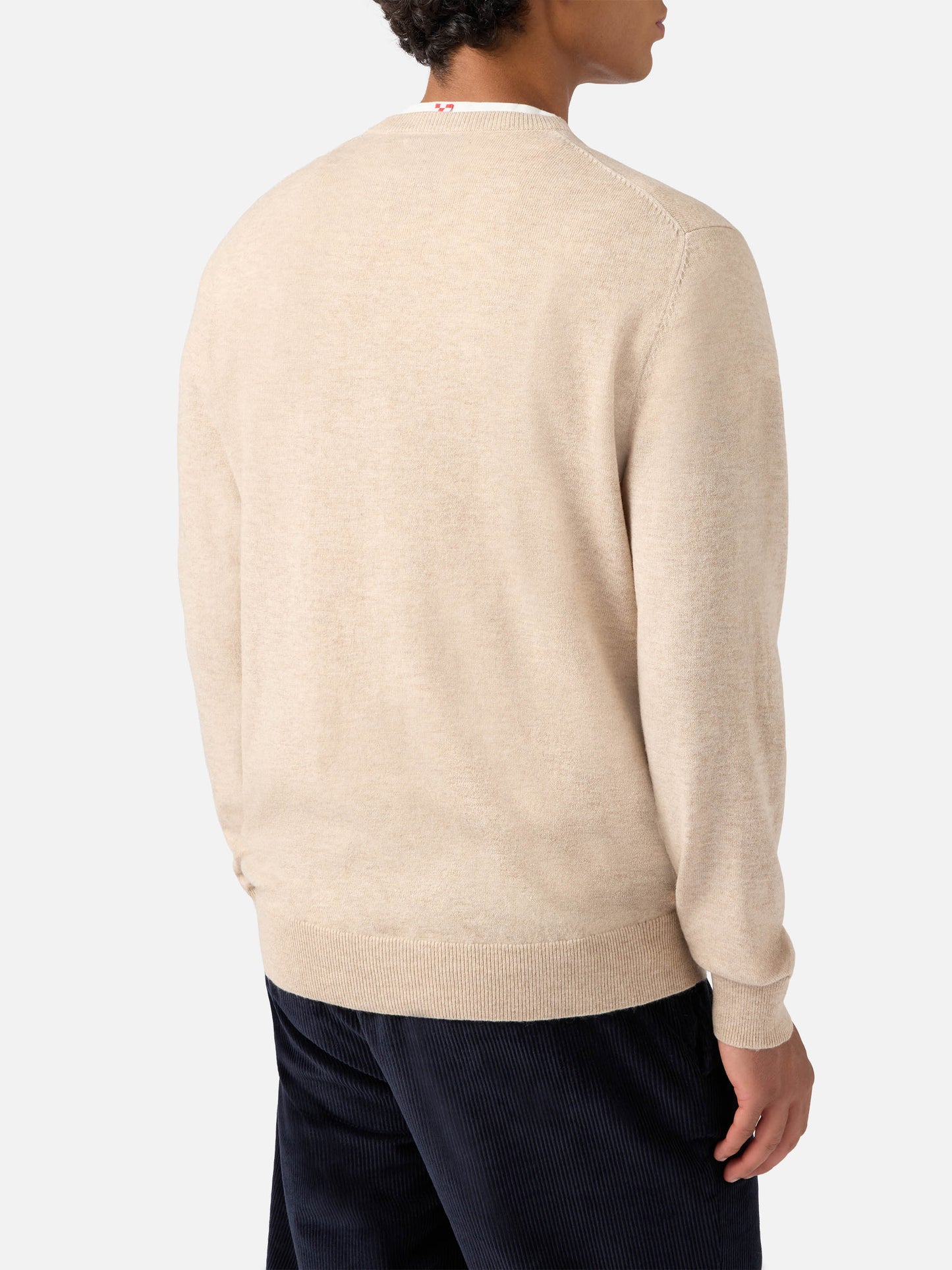 Crewneck sweater Heron Light with Sto na bomba embroidery