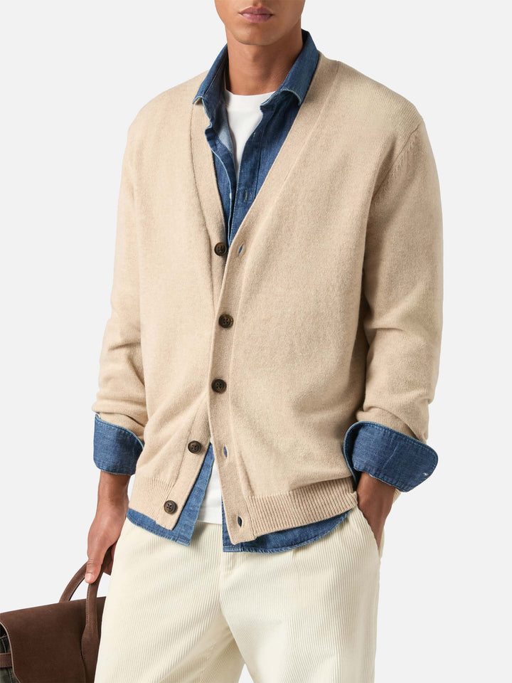 Cardigan Herrison beige in lana