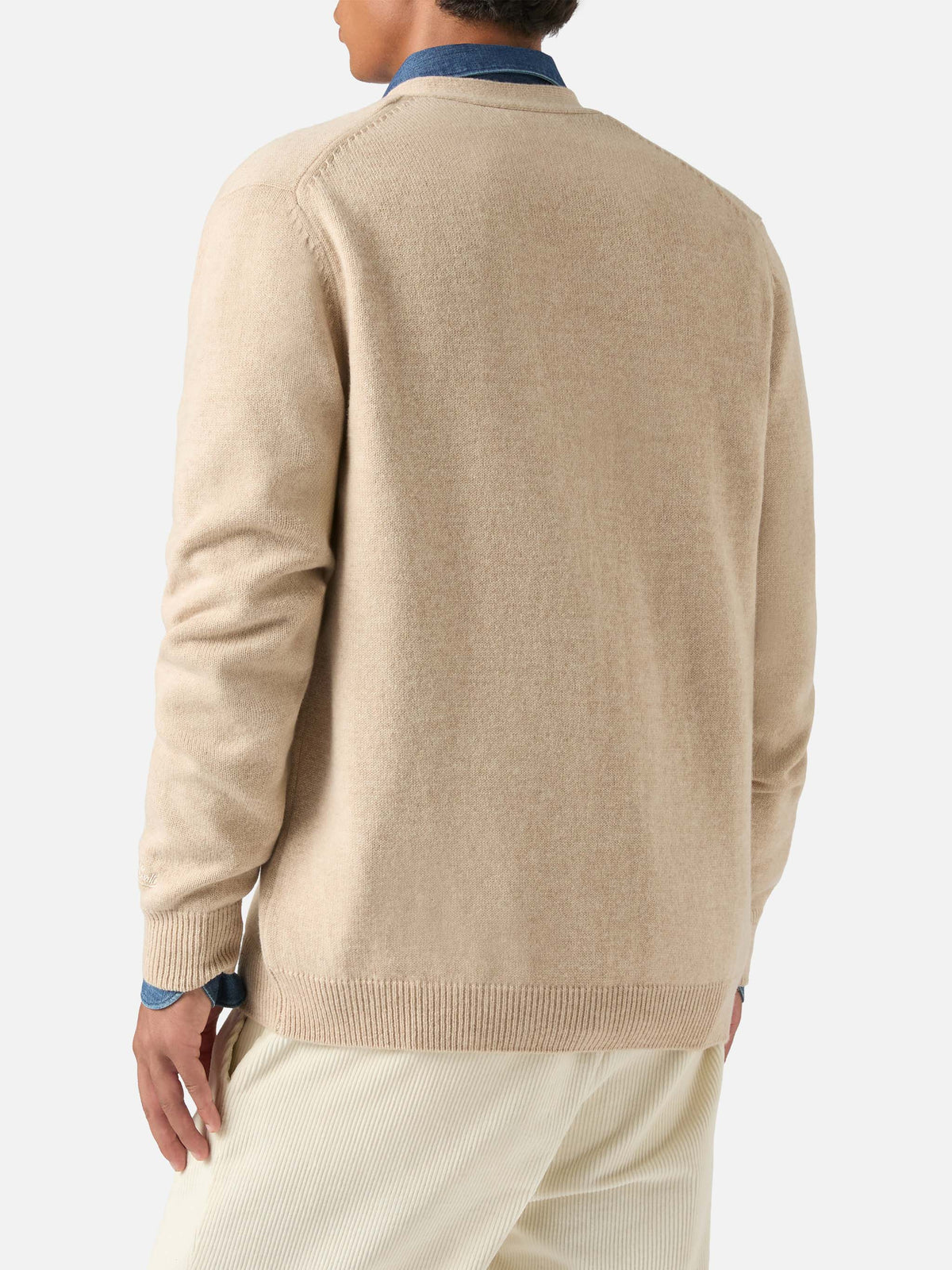 Beige Herrison wool cardigan