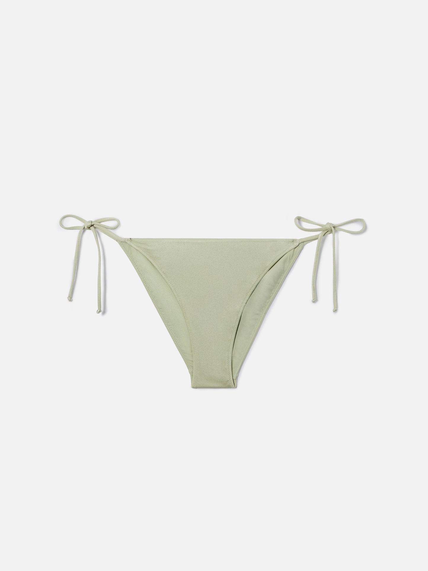 Klassische Virgo Bikinihose aus mintgrünem Stoff in glänzender Optik 