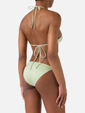 Bikini Hespera Virgo vert menthe à finition brillante avec strass 