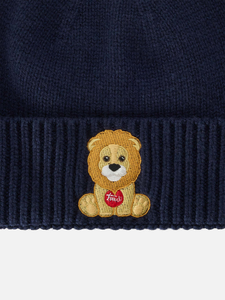 Navy blue Holden beanie with lion embroidery | Special edition