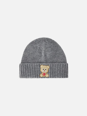 Bonnet Holden gris avec broderie ours en peluche | Special edition 