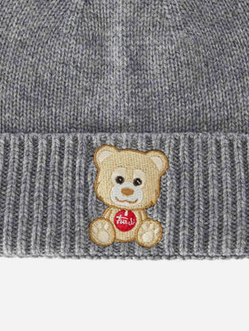 Bonnet Holden gris avec broderie ours en peluche | Special edition 