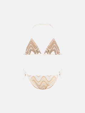 Holly classic triangle bikini in raschel fabric - MC2 Saint Barth