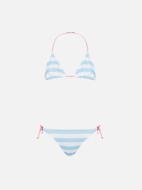 Girl classic triangle bikini Holly with Fiorucci Angel print - MC2 Saint Barth