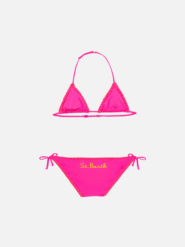 Girl triangle bikini with ducky crochet patch - MC2 Saint Barth