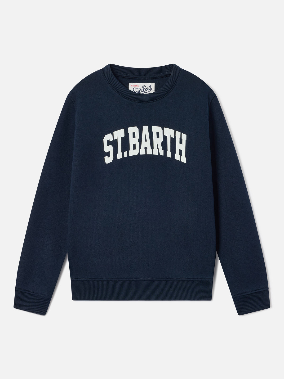 Sweat-shirt Hutton en mélange de coton Navy blue avec imprimé St. Barth 