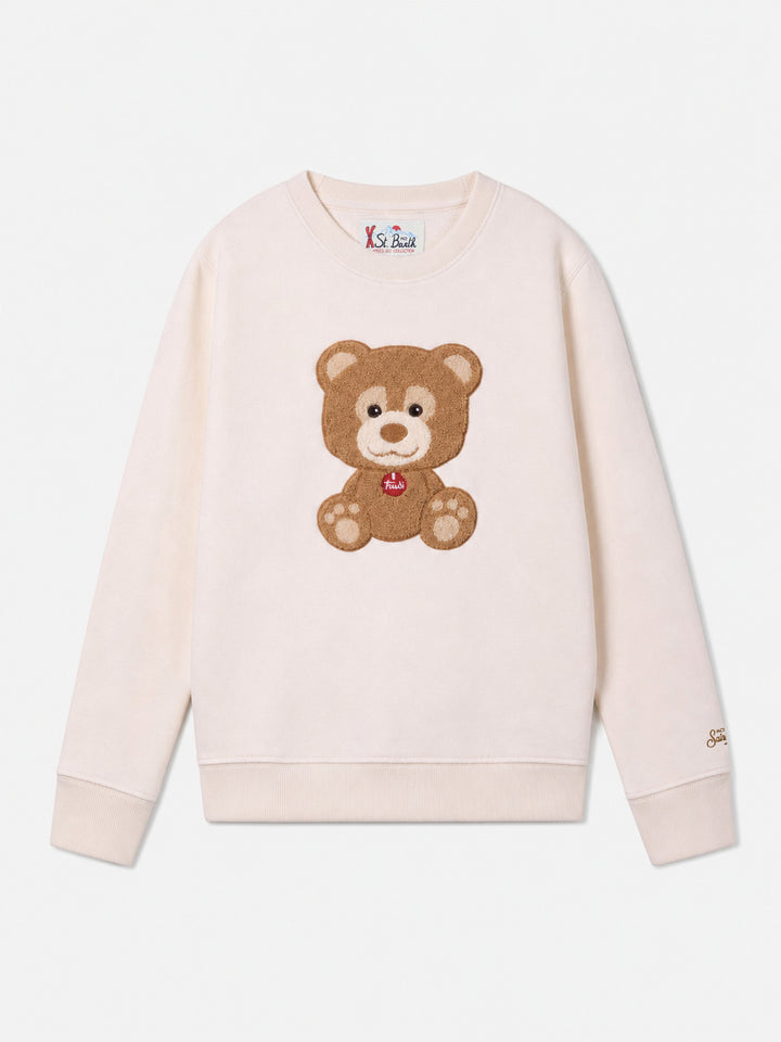 Off white Hutton sweatshirt with Trudi bear terry embroidery | Special edition
