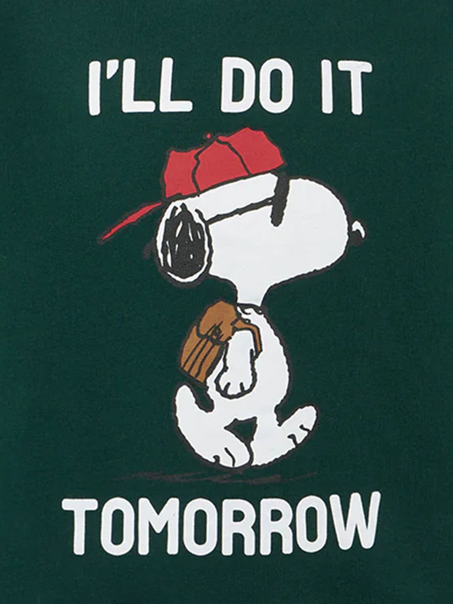 Felpa verde girocollo da bambino con stampa Snoopy | EDIZIONE SPECIALE SNOOPY PEANUTS™