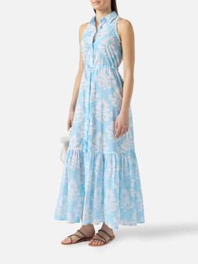 Halterneck dress Ida with ikat print