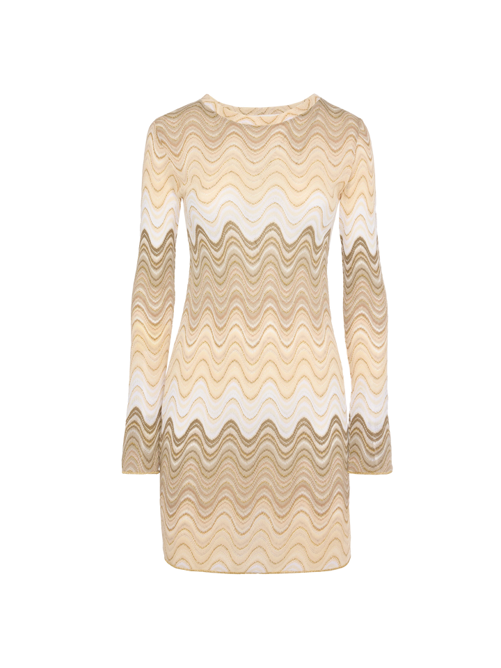 Imany raschel mini dress in gold hues - MC2 Saint Barth