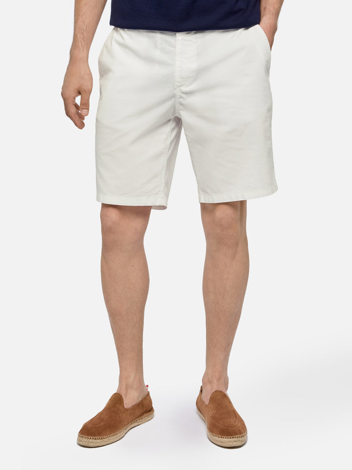 White cotton bermuda shorts Ischia