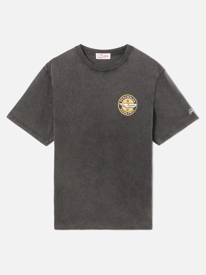 Black Jack t-shirt with Ducati Scrambler print | Special Edition
