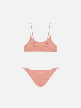 Jaiden pink crinkle bralette bikini - MC2 Saint Barth