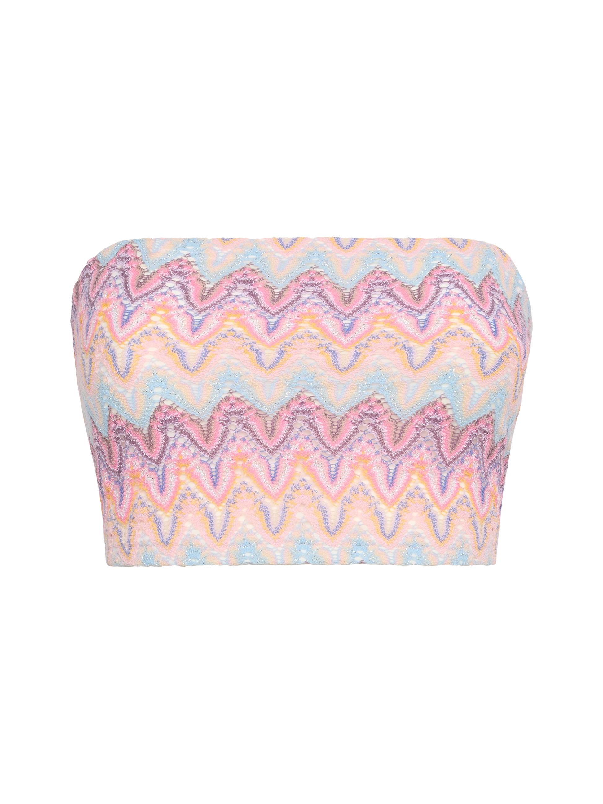 Jaclyn strapless bandeau top with chevron pattern - MC2 Saint Barth
