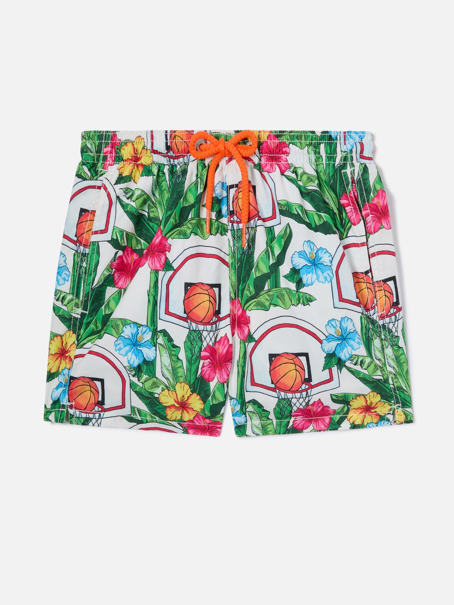 Short de bain garçon à imprimé panier 