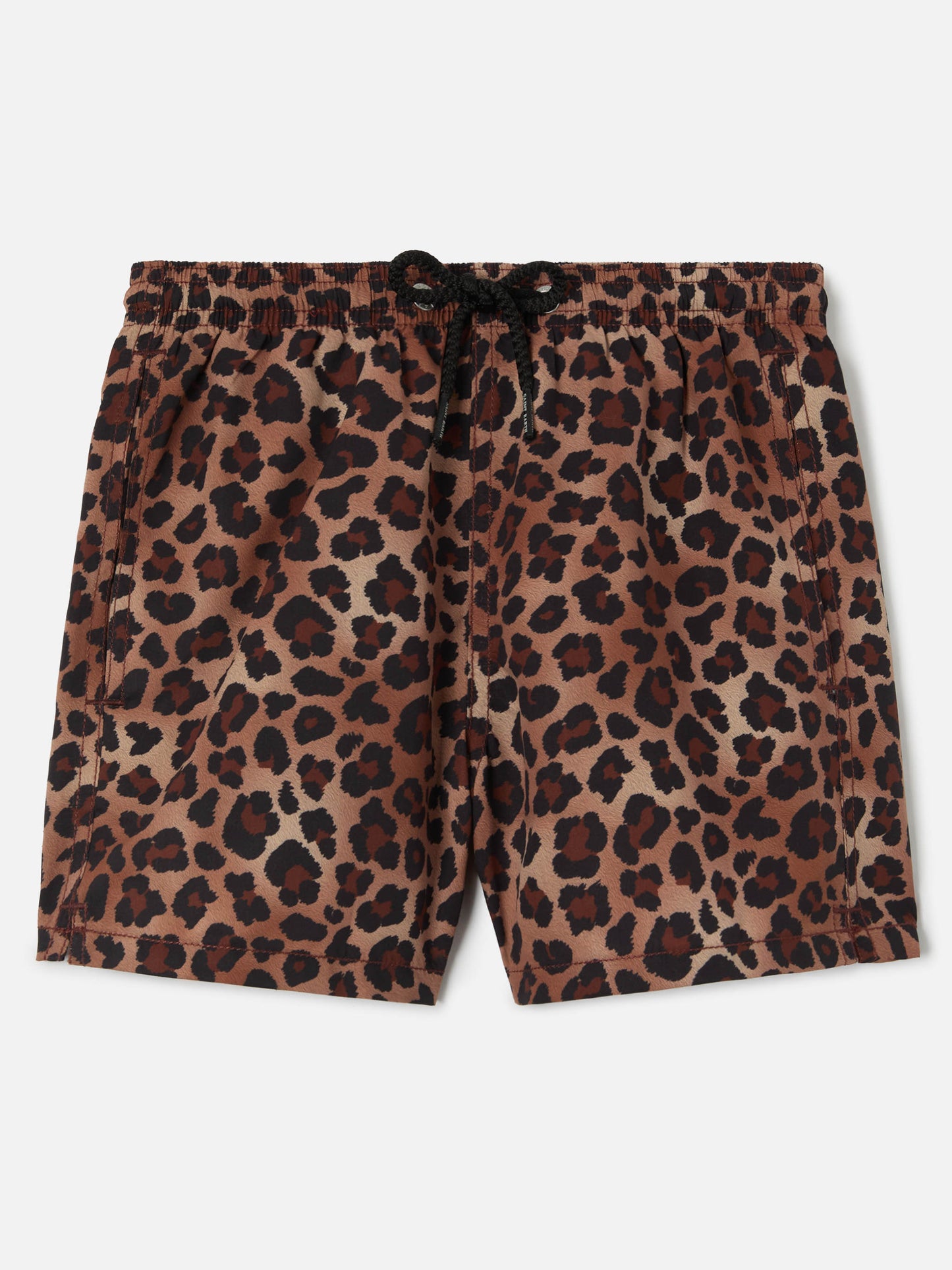 Jean swim shorts with Leopard Animalier print