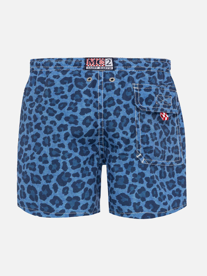 Jean mid-length swim shorts with animalier print - MC2 Saint Barth