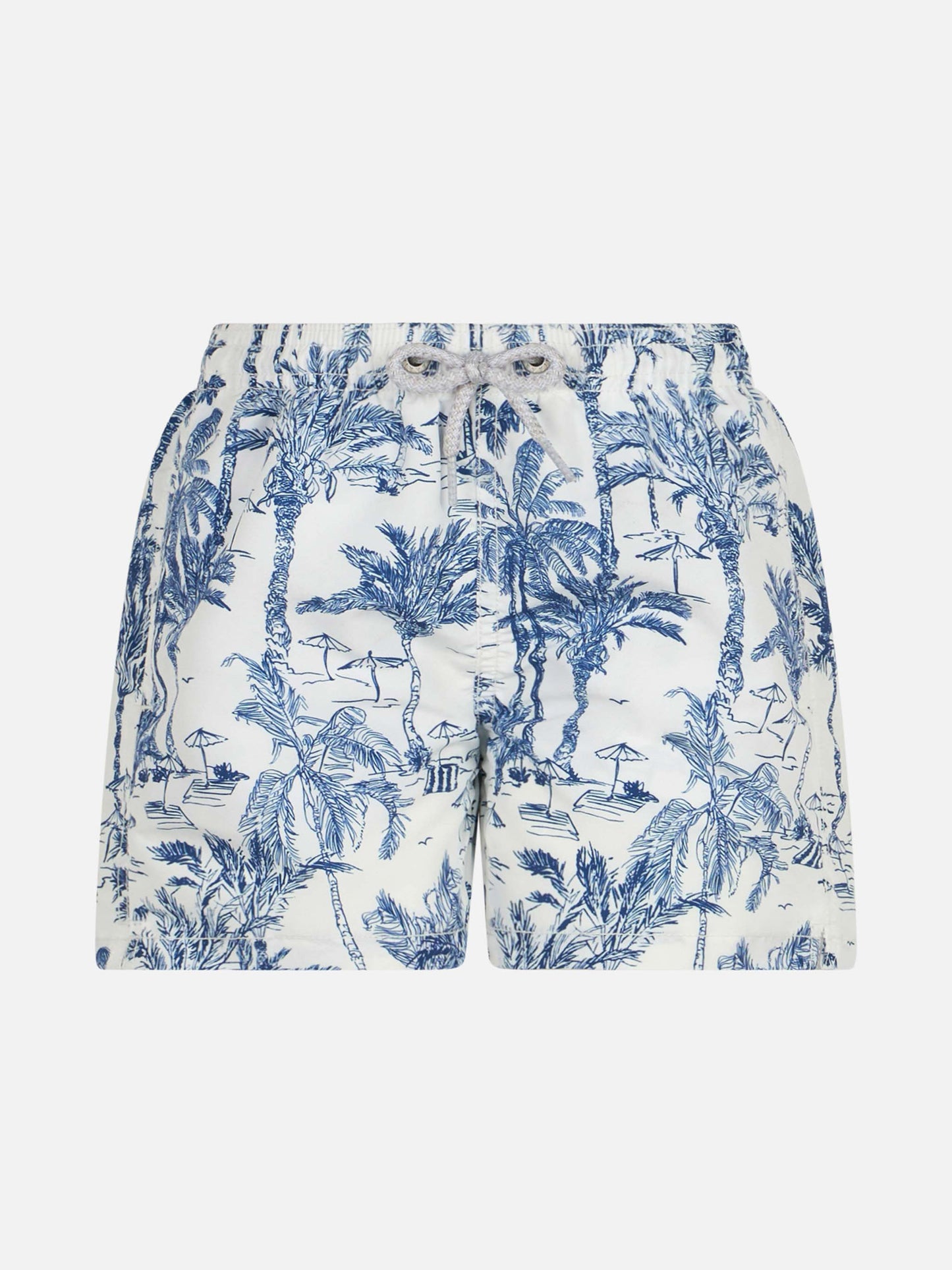 Jean mid-length swim shorts with toile de jouy print - MC2 Saint Barth