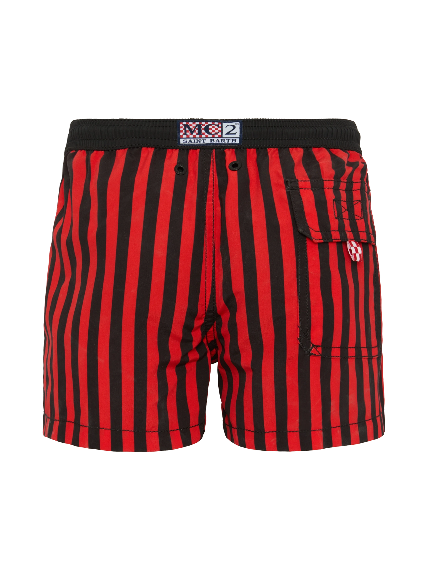 Jean mid-length swim shorts with Milan print | AC MILAN SPECIAL EDITION - MC2 Saint Barth