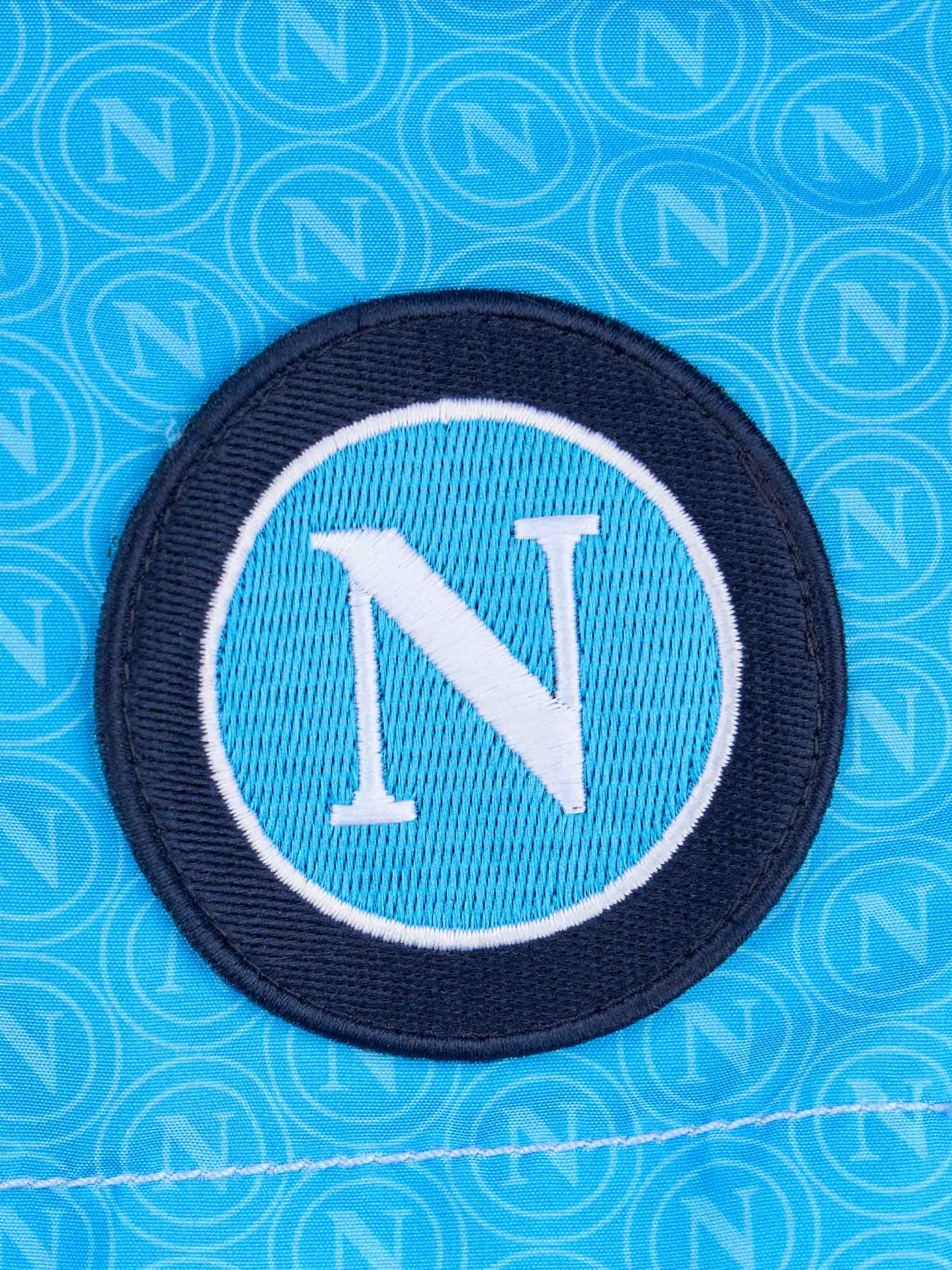 Boy mid-length Jean swim-shorts with Napoli print | SSC NAPOLI SPECIAL EDITION - MC2 Saint Barth