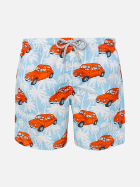 Boy swim shorts with Fiat 500 car print | FIAT© Special Edition - MC2 Saint Barth