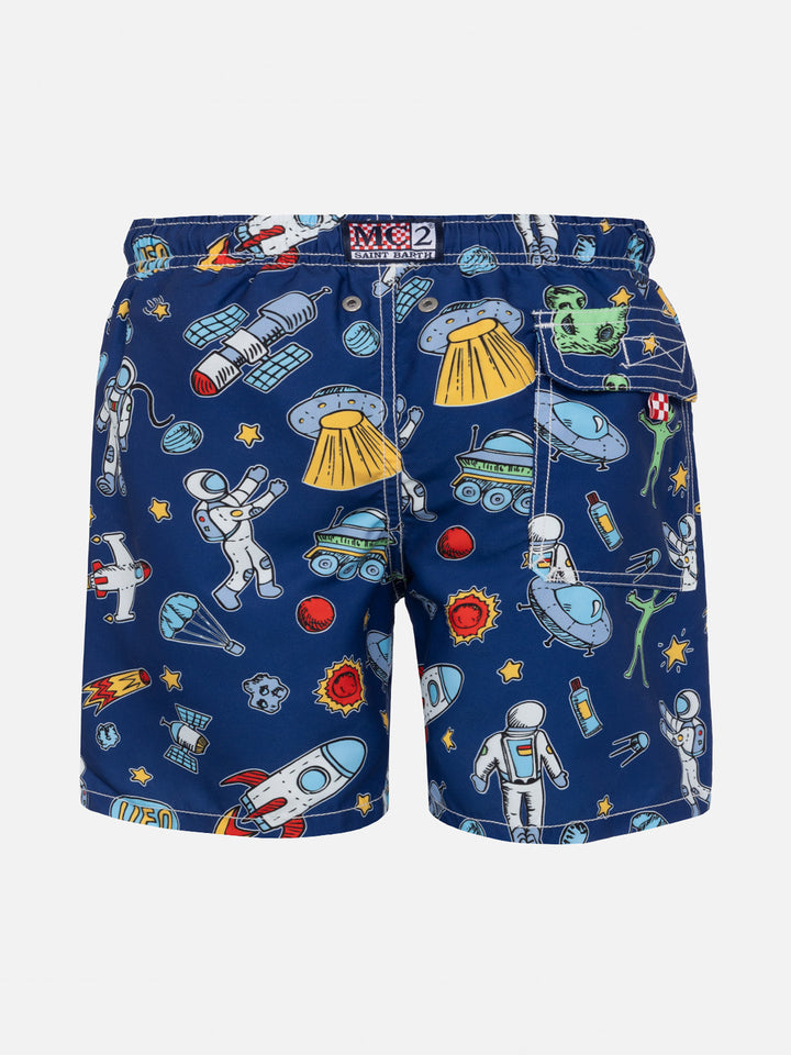 Boy swim shorts with astronaut print - MC2 Saint Barth