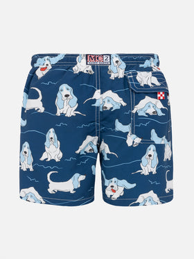 Basset Hound print Boy Swimshorts - MC2 Saint Barth