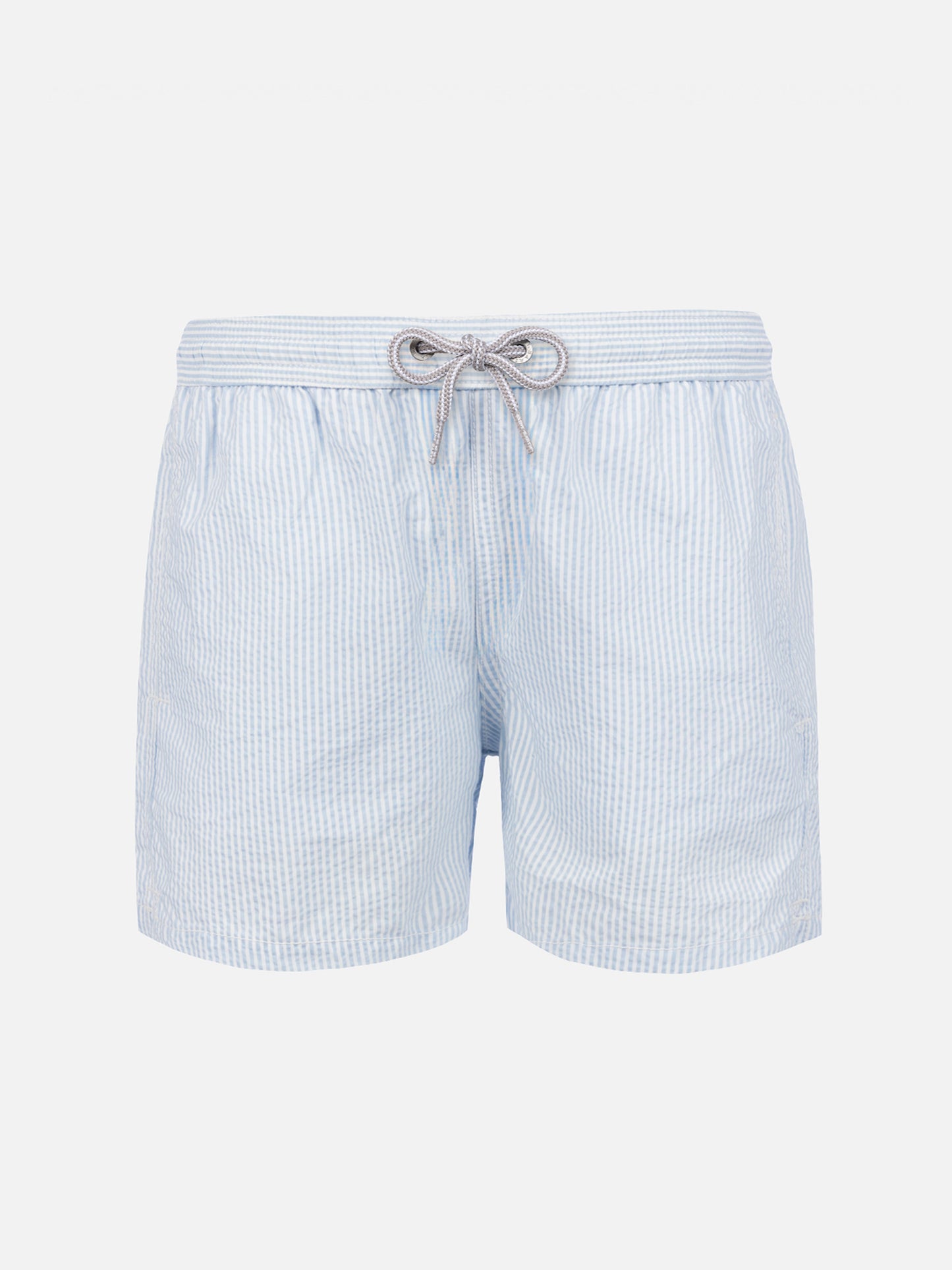 Light blue striped print boy swimshorts - MC2 Saint Barth