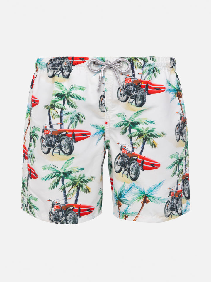 Saint Barth surfer print boy swim shorts - MC2 Saint Barth