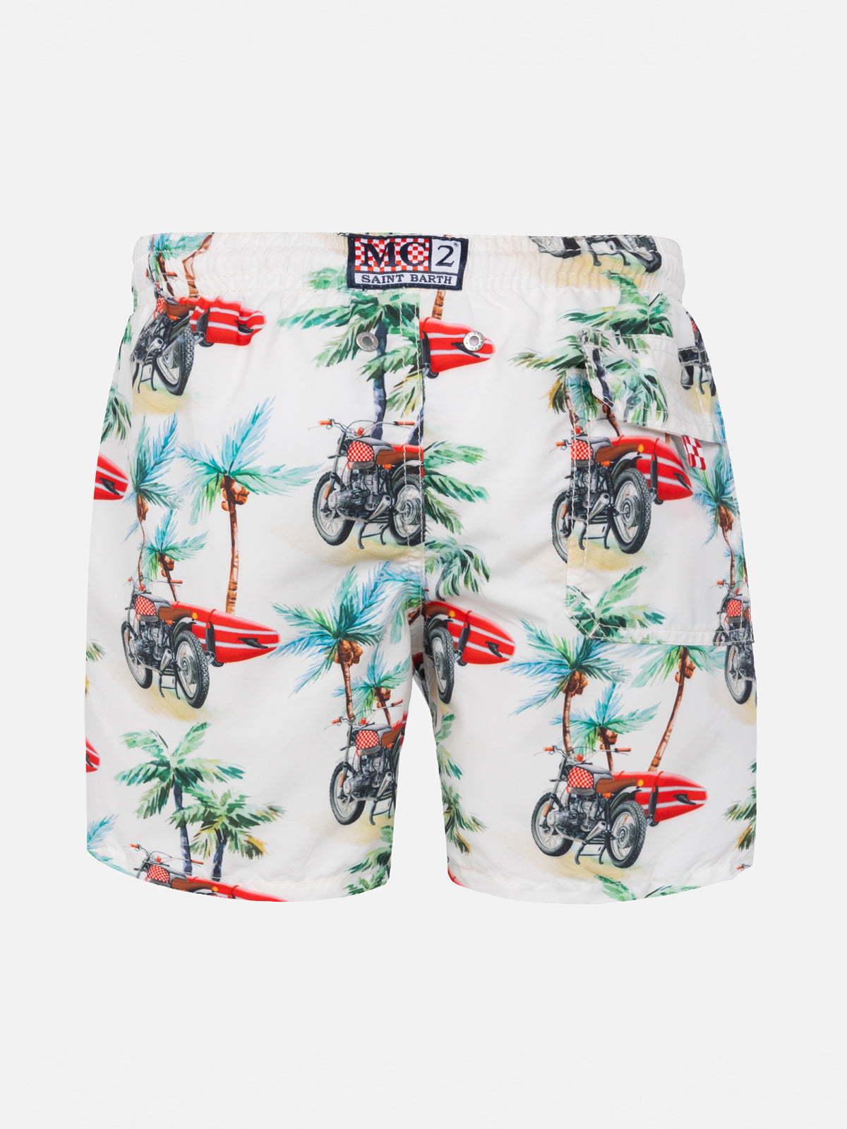 Saint Barth surfer print boy swim shorts - MC2 Saint Barth