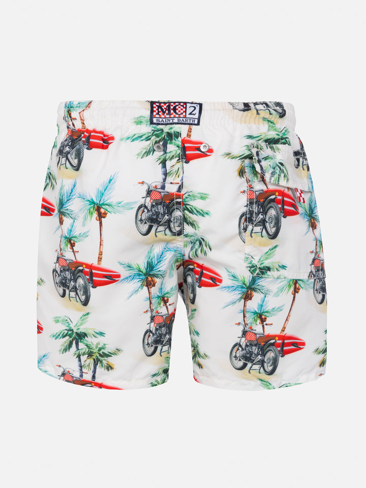 Saint Barth surfer print boy swim shorts - MC2 Saint Barth