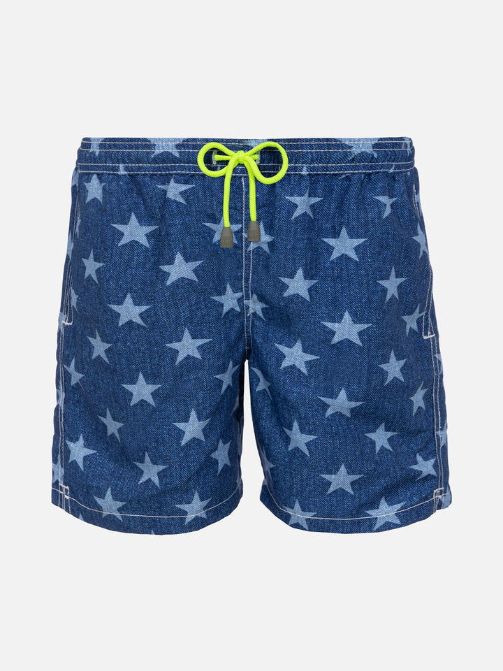 Boy swim shorts with stars print - MC2 Saint Barth