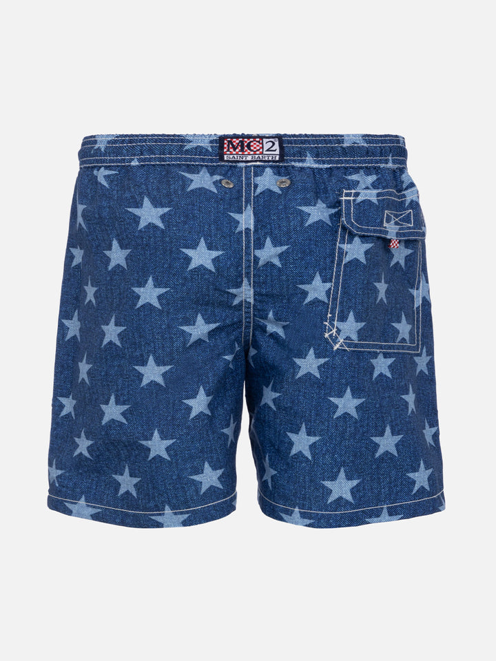 Boy swim shorts with stars print - MC2 Saint Barth