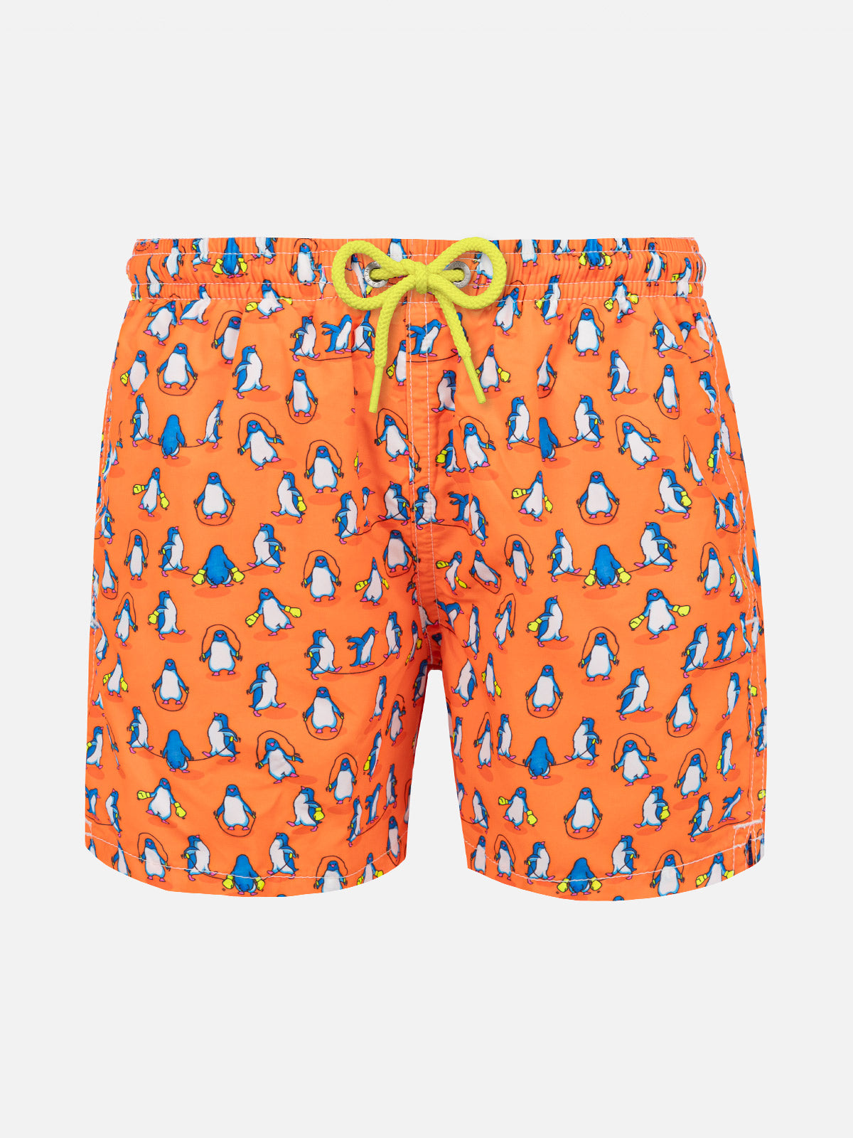 Boy light fabric swim shorts with penguins print - MC2 Saint Barth