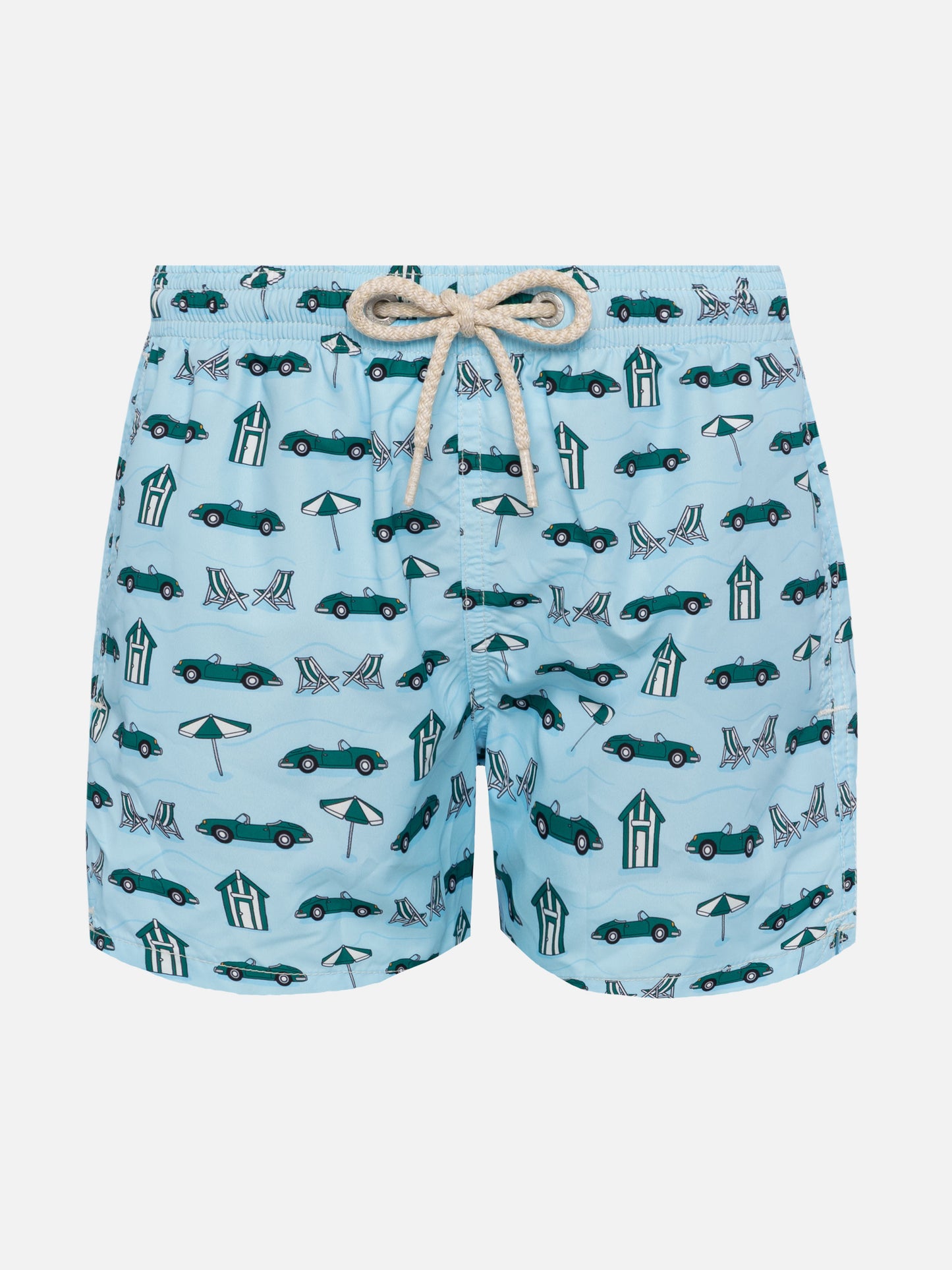 Jean Lighting lightweight fabric swim shorts with Forte beach cabana print - MC2 Saint Barth