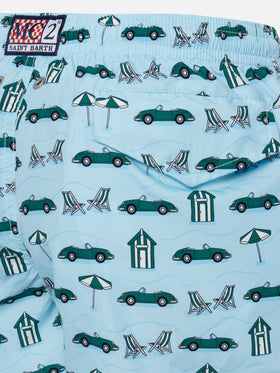 Jean Lighting lightweight fabric swim shorts with Forte beach cabana print - MC2 Saint Barth