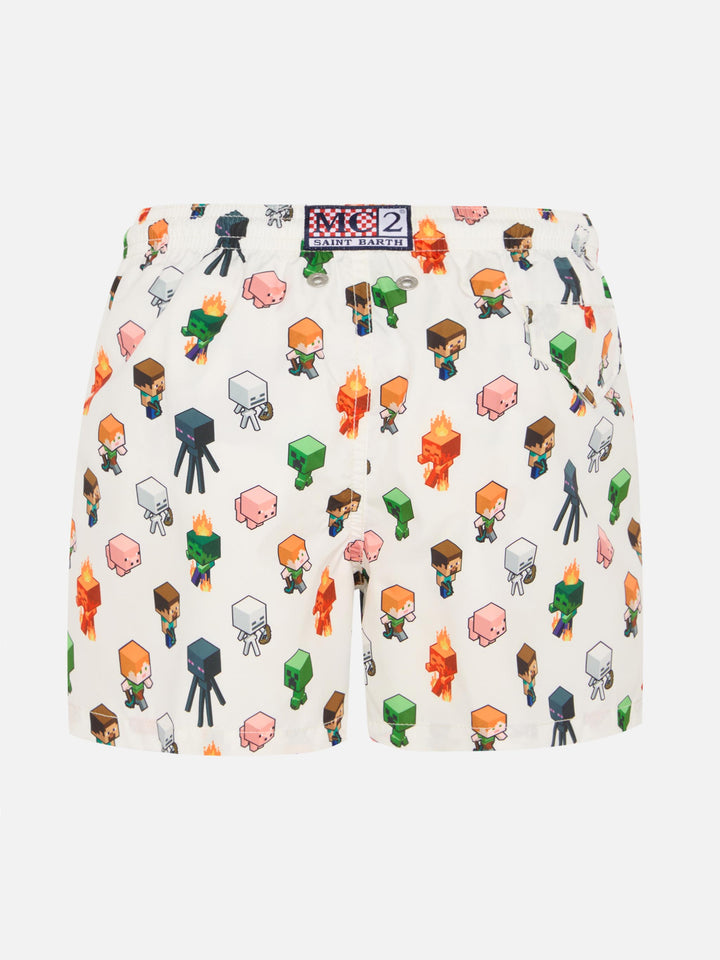 Jean Lighting lightweight fabric swim shorts with Minecraft print | MINECRAFT SPECIAL EDITION