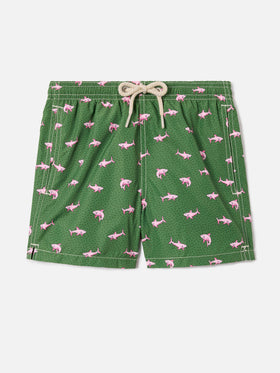 Jean Lighting swim shorts with Shark all-over print