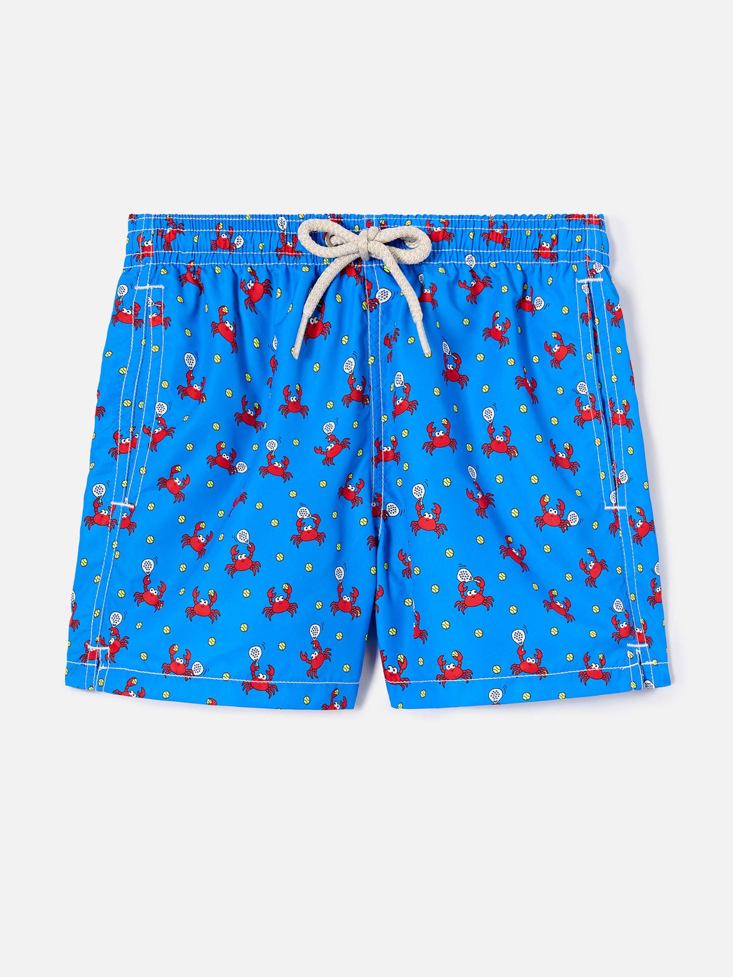 Jean Lighting swim shorts with Crab Playing Padel all-over print