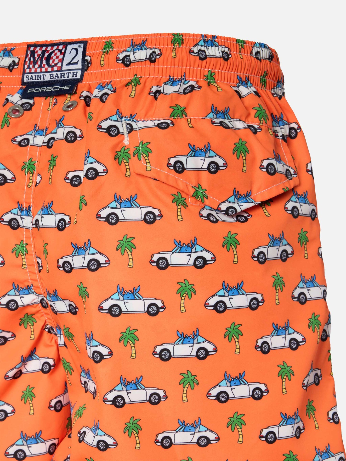 Jean Lighting lightweight fabric swim shorts with Porsche print | PORSCHE SPECIAL EDITION