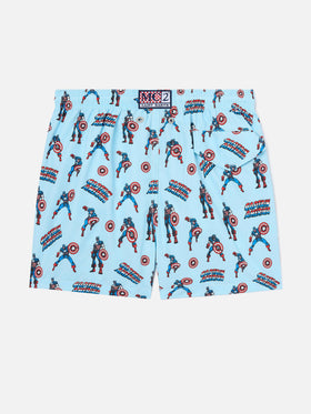 Short de bain Jean Lighting avec imprimé all-over Captain America | Édition spéciale 