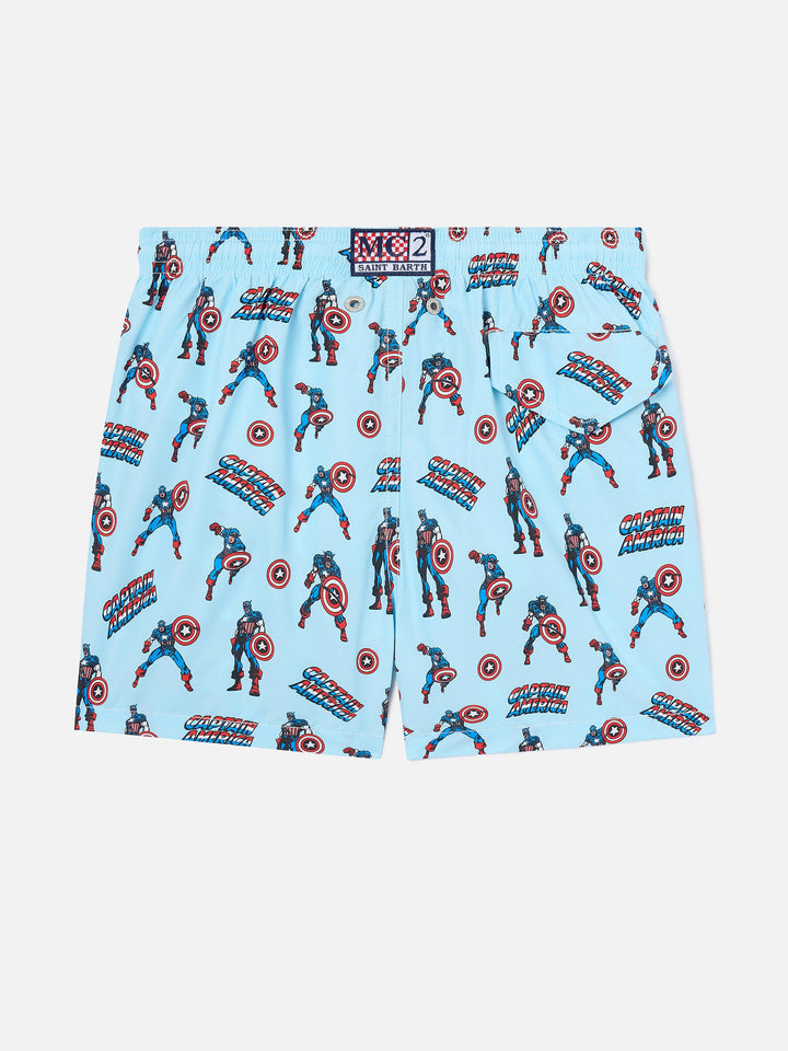 Short de bain Jean Lighting avec imprimé all-over Captain America | Édition spéciale 