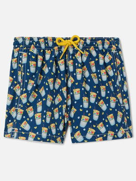 Badehose aus leichtem Stoff mit Estathè-Print | ESTATHE' SPECIAL EDITION