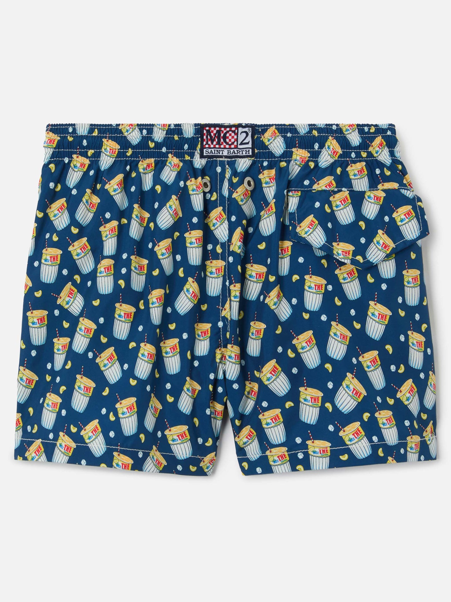 Badehose aus leichtem Stoff mit Estathè-Print | ESTATHE' SPECIAL EDITION