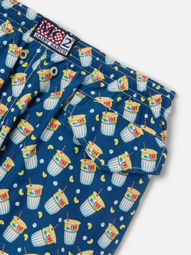 Badehose aus leichtem Stoff mit Estathè-Print | ESTATHE' SPECIAL EDITION