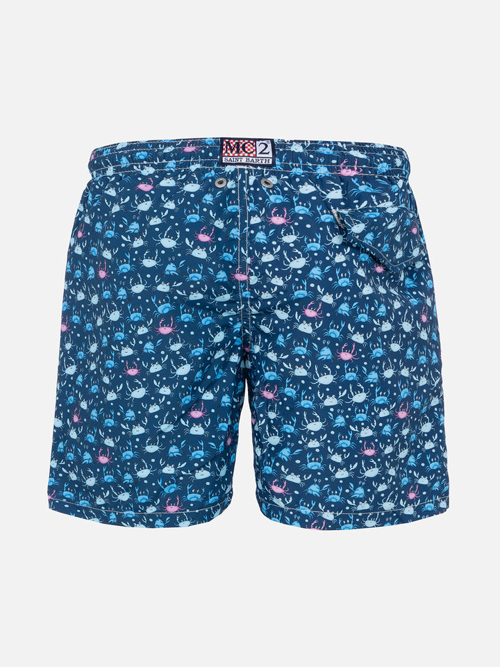 Boy swim shorts with multicolor crabs print - MC2 Saint Barth